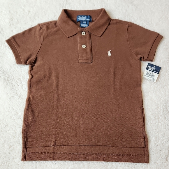 NWT Polo by Ralph Lauren Kids Brown Polo Shirt, size 2T - Picture 1 of 6